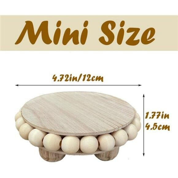 Wood Risers for Display Mini Pedestal Stand Set of 3 Farmhouse Table Decor - Picture 2 of 7